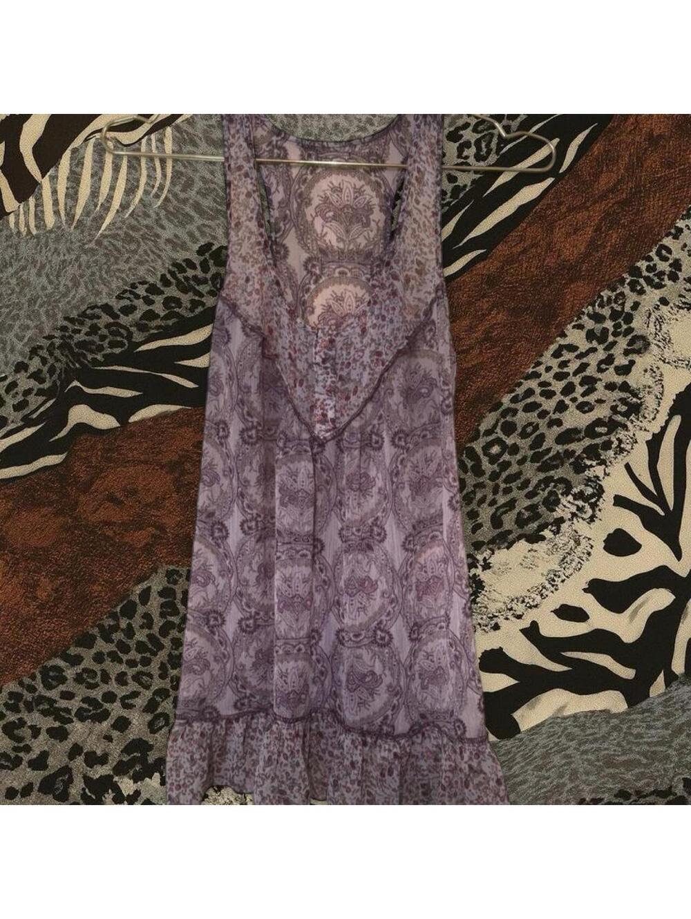 Purple paisley top with cut out back